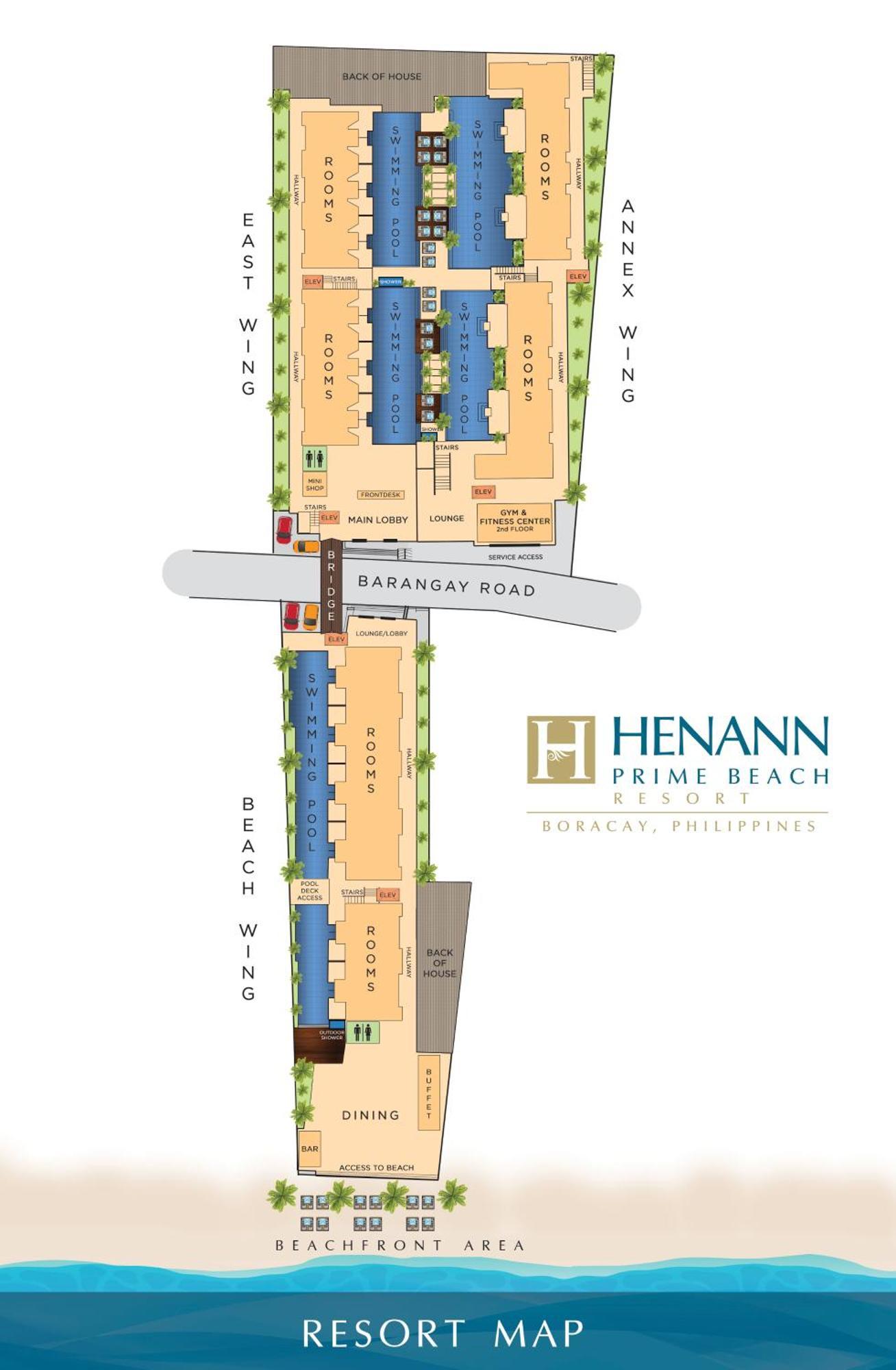 Henann Prime Beach Resort Balabag  Eksteriør bilde Site Plan